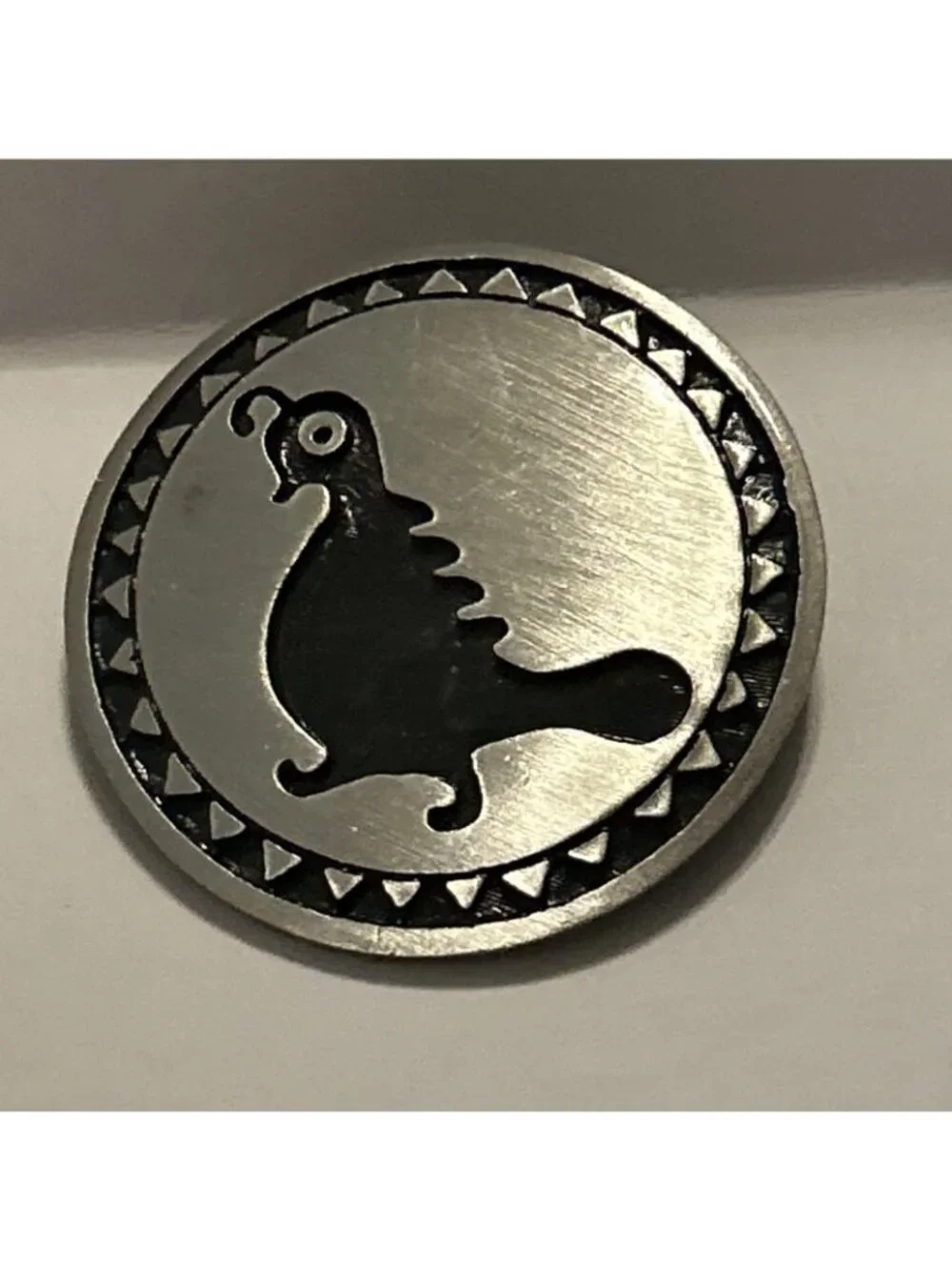 Zuni quail bolo tie Native American Charm Silver & Black Color New